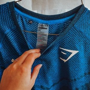 Gymshark size large blue tee shirt